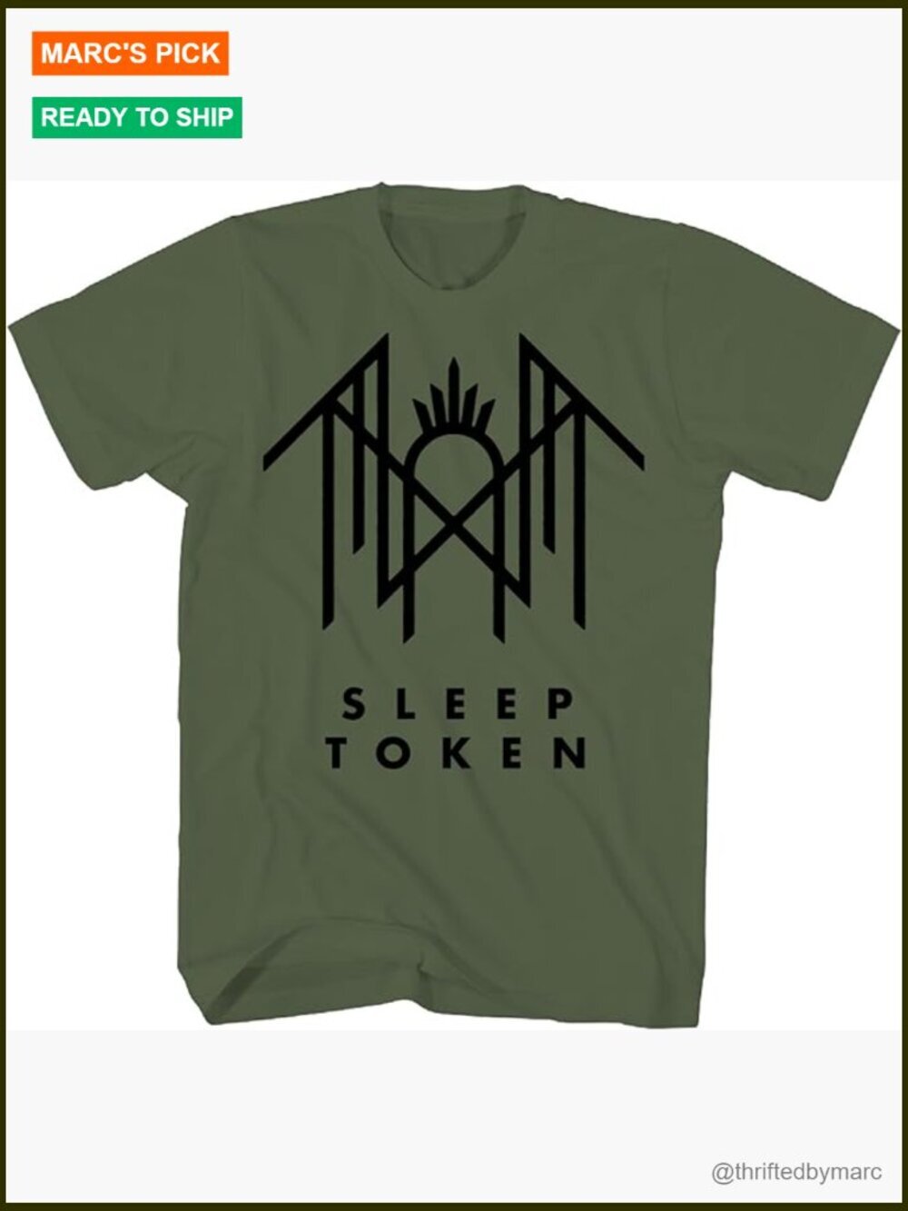 Men's Short Sleeve Graphic Tee Sleep Token Band Logo Cotton T-Shirt